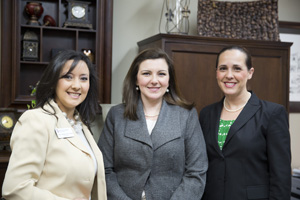 (From left) Esquibel, Priscila Reid, and Julia Kuzin, recurrent faculty members for the new AC-PNP track.
