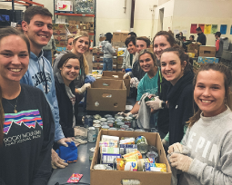 Physical therapy students help local food bank efforts