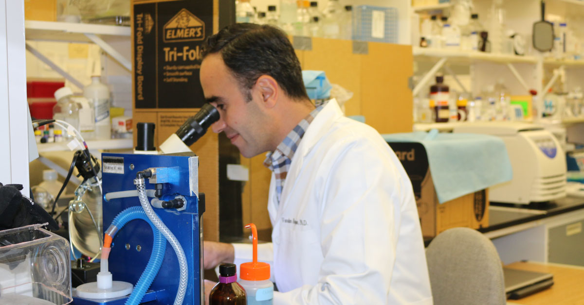 Karamyan in the lab