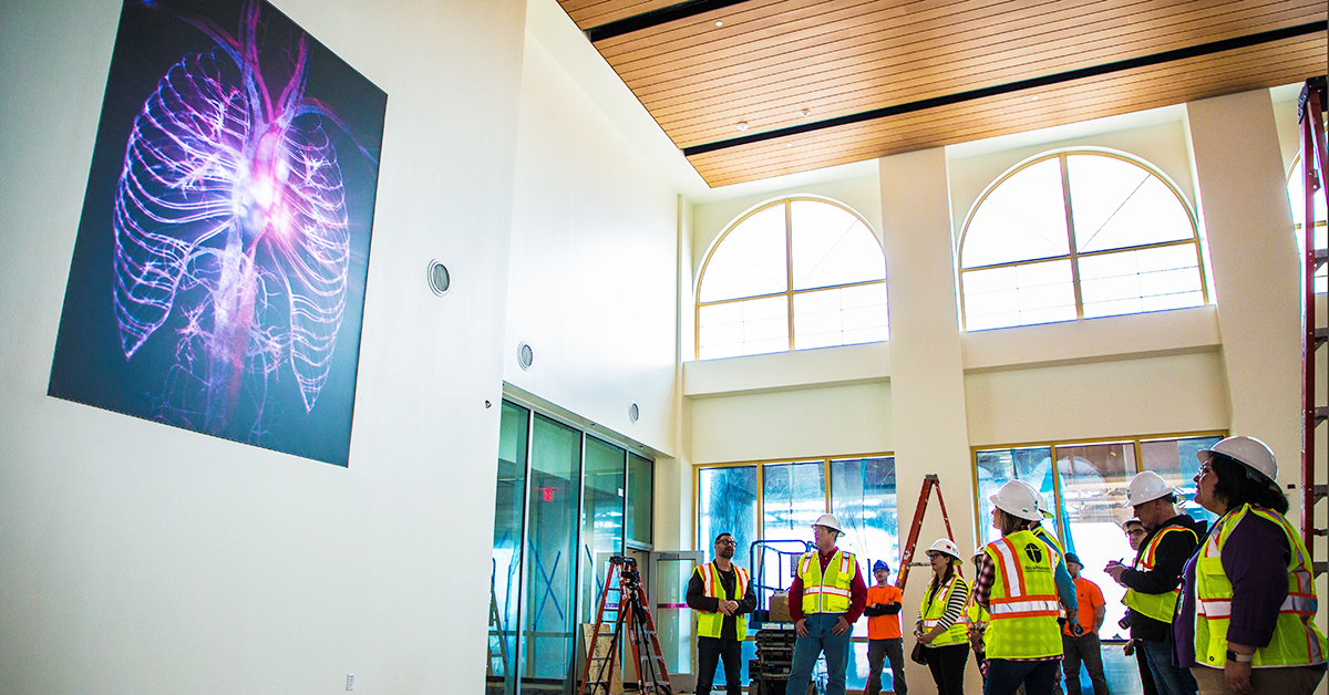 "Pulse" displayed in new building