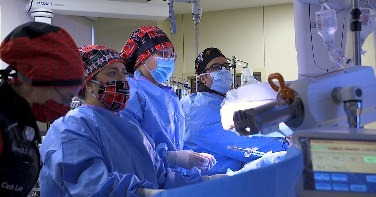 Dr. Ansari and team performing PAD procedure