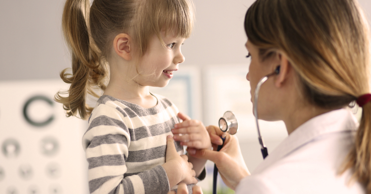 Nurse practitioner with a patient