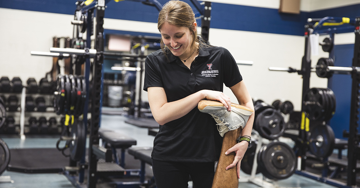 TTUHSC Athletic Trainer as a Health Care Provider, working with a patient.