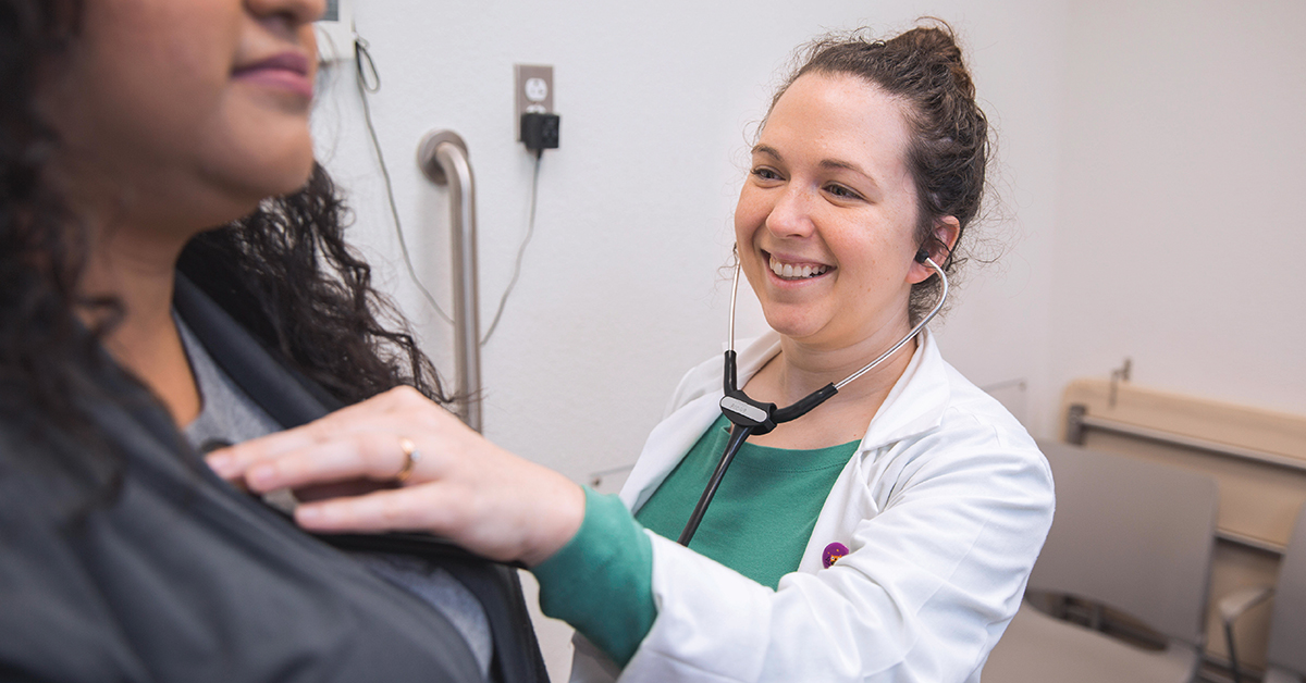 TTUHSC family medicine doctor with a patient