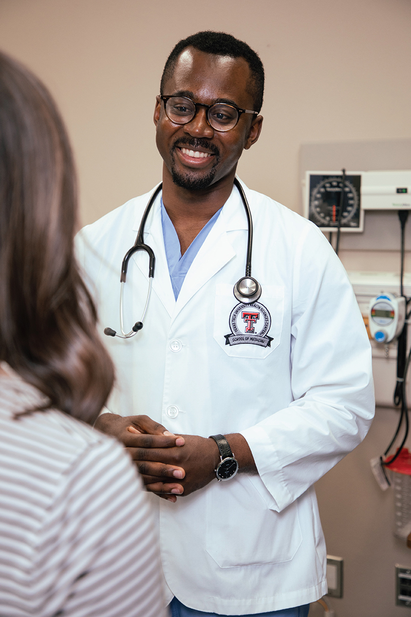 TTUHSC family medicine doctor with a patient