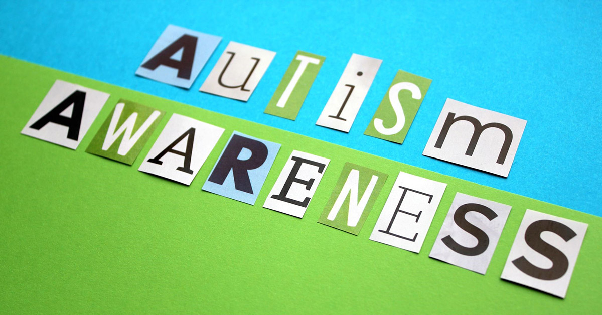 colorful letters spelling autism awareness
