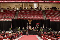 Graduates from the School of Nursing, the School of Health Professions and the Graduate School of Biomedical Sciences crossed the stage May 7-8 at United Supermarkets Arena.