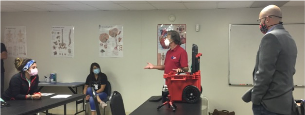 faculty and rural health meet for respirator transport