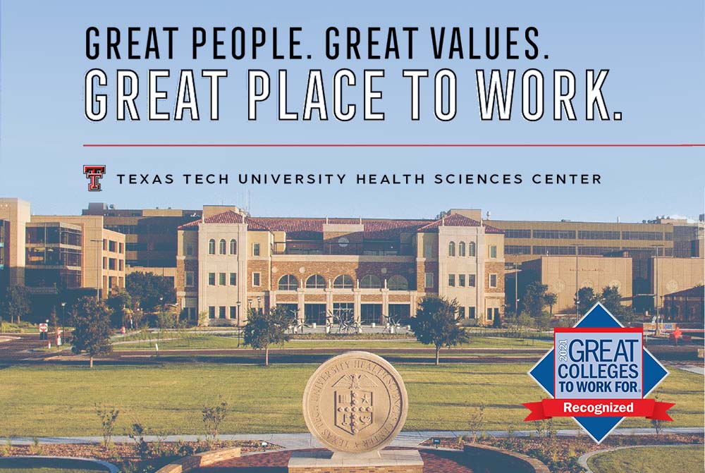 TTUHSC named a ‘2021 Great College to Work For®'