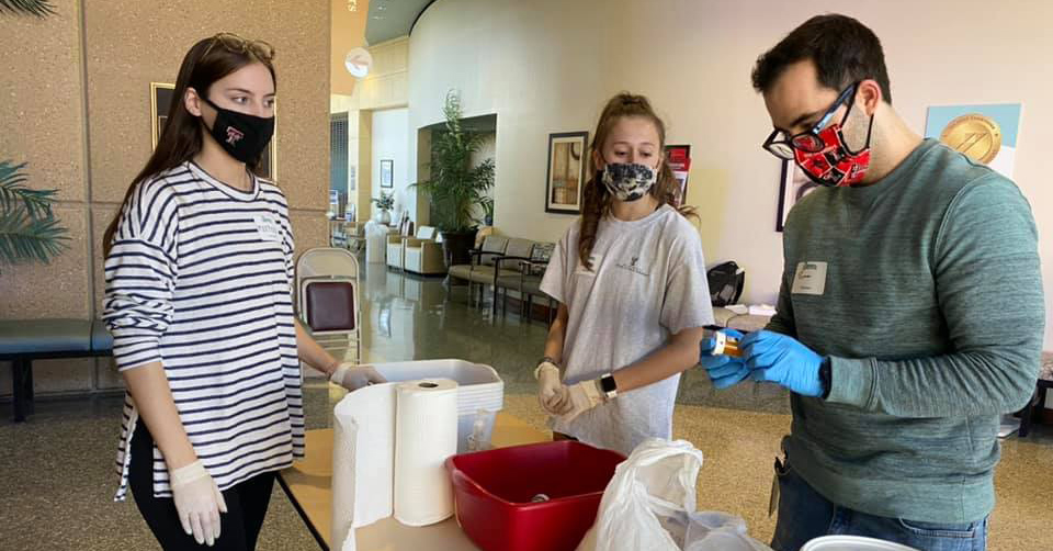 students participating in the Lubbock Medication Cleanou