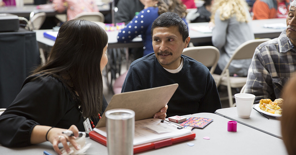 aphasia patient with health care professional