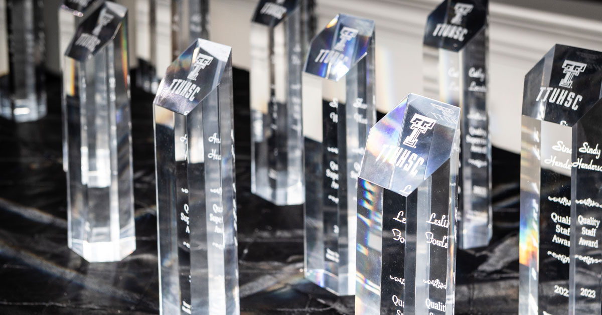 TTUHSC Distinguished Staff Awards Trophies