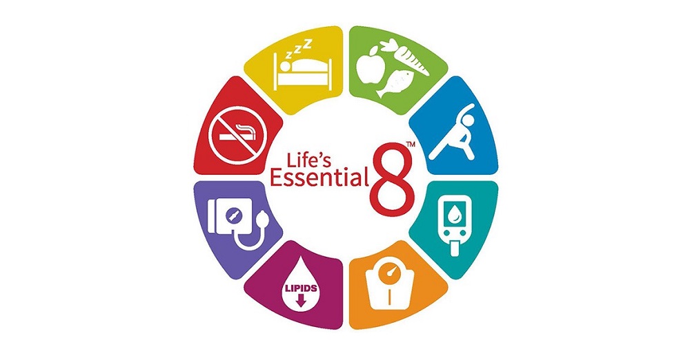 Life's essential 8 heart health graphic