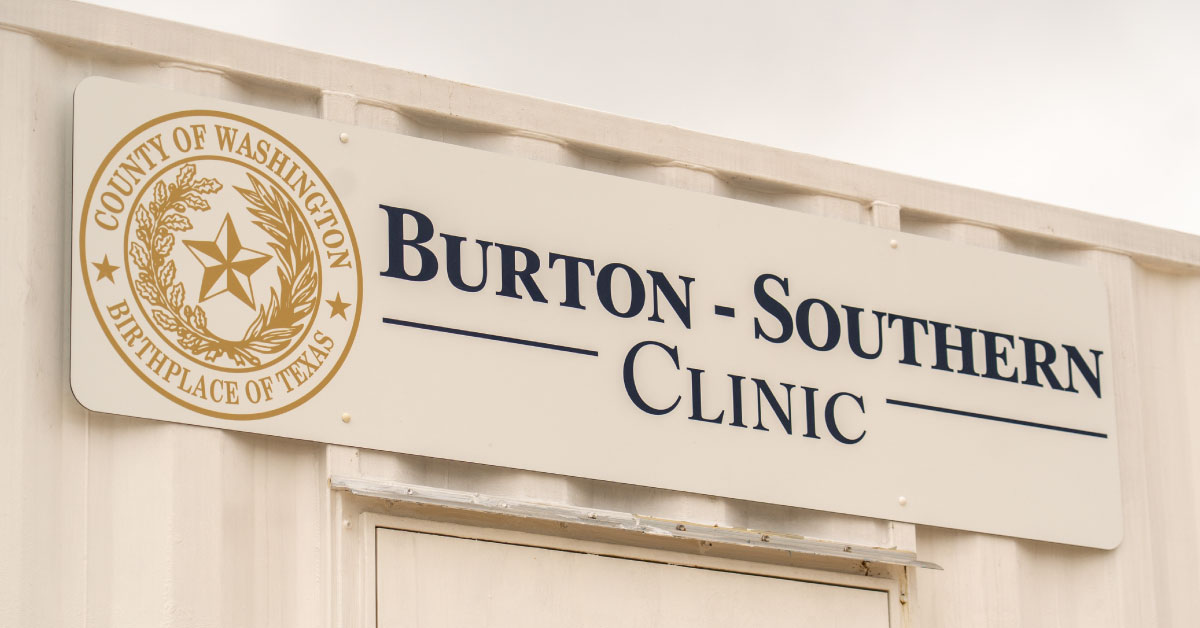 Sign that reads, "Burton-Southern Clinic."