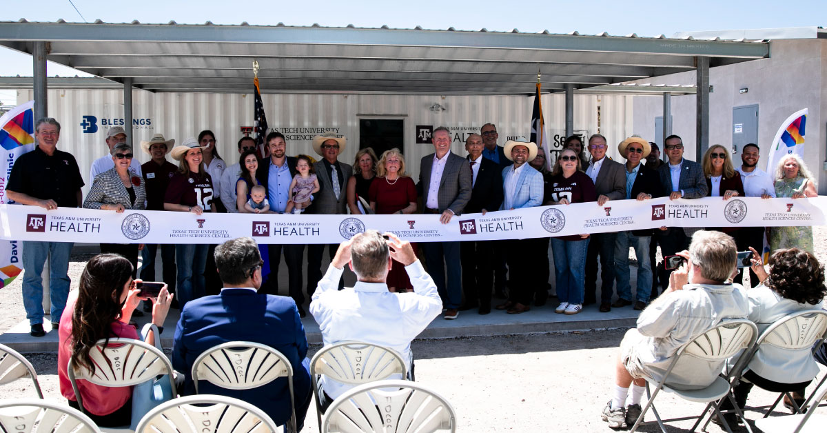 TTUHSC and TAMU Health officials cut the ribbon on a new clinic.