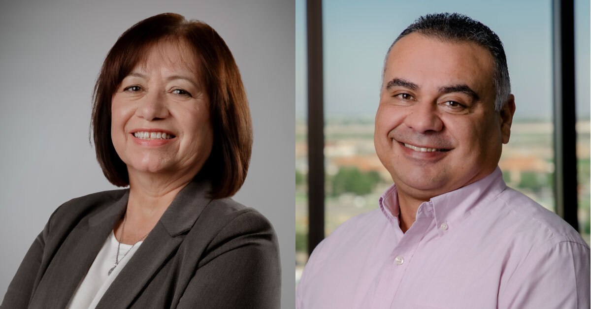 Debra Flores, Ph.D., and Michael Gutierrez headshots side by side