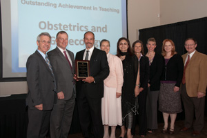 The Department of Obstetrics and Gynecology was recognized for Outstanding Achievement in Teaching.