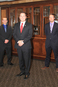 SGA Officers 2013-2014 (from left) Gore, Atkins, Edwards and (not pictured) Rine.