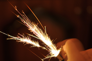 Allowing children to play with fireworks of any type, including sparklers, can be dangerous.
