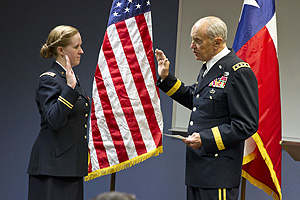 Mittemeyer, a retired lieutenant general and former surgeon general of the U.S. Army, presented Roberts with her oath during the ceremony.