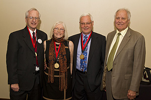 With a combined service of 147 years, (from left) Lombardini, Pence, Norman and Stocco each received a Lifetime Achievement Award.